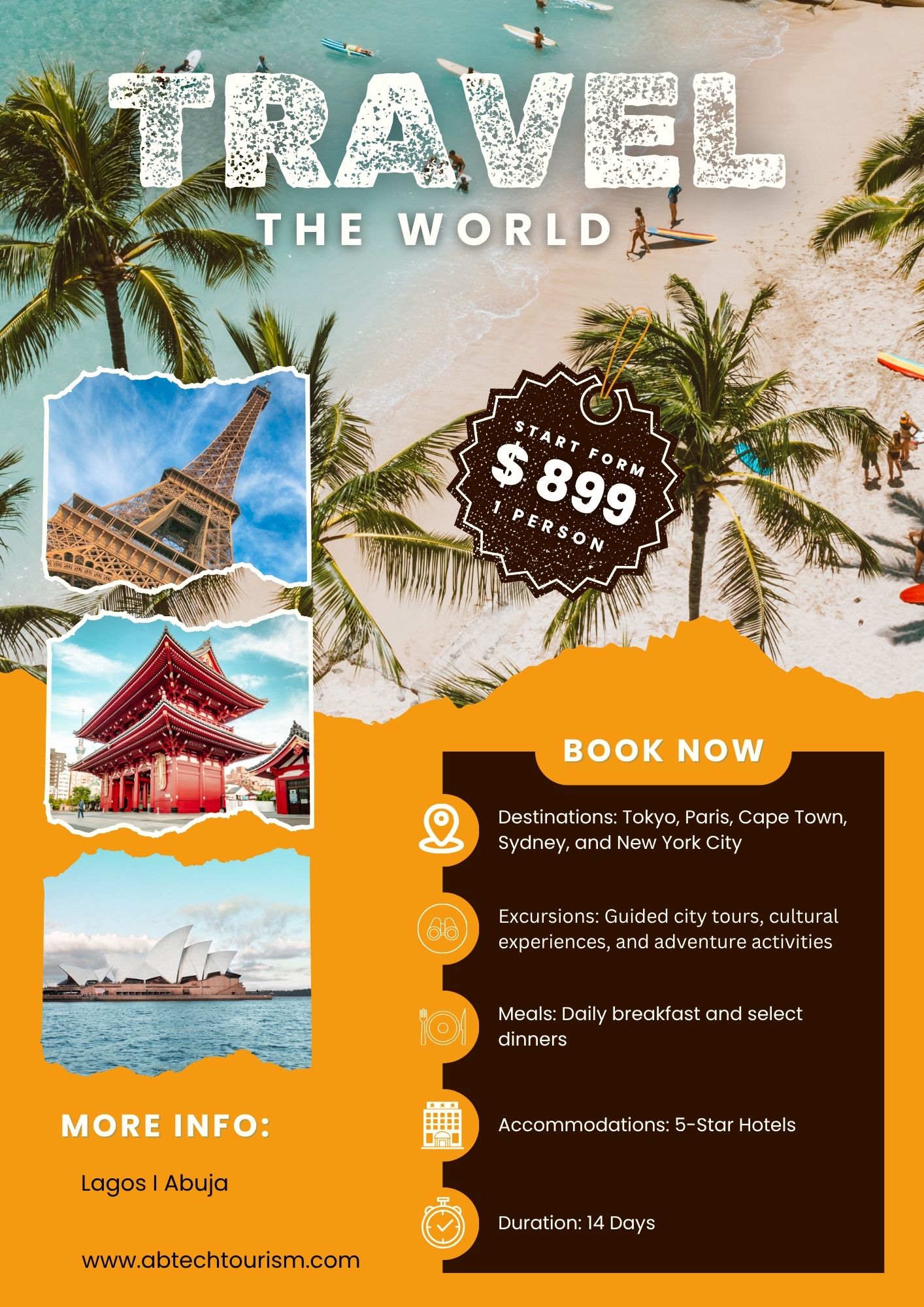 beige green travel to the world flyer