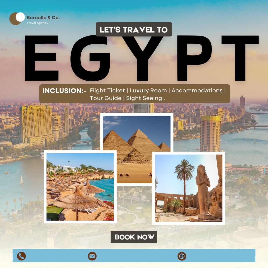 white and blue egypt travel instagram post